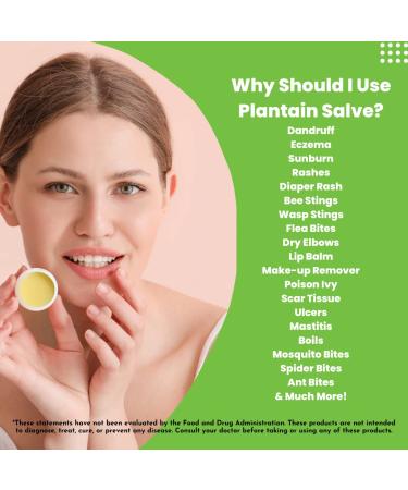 Plantain Salve 4oz - Natural Healing Balm for Skin Relief - Buy Online on GoSupps.com