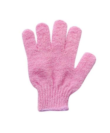 Cleaning Gloves Five Fingers Bath Gloves Household Shower Towel Scrub Body Wash Children Home Supply Elastic Wipe Back Bathing Cleaning Gloves Convenient and Practical (Color : Pink)