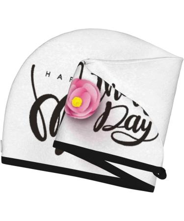 Happy Mother's Day Microfiber Hair Towel | Super Absorbent Coral Velvet Wrap for Long Curly & Thick Hair - Buy Online on GoSupps.com