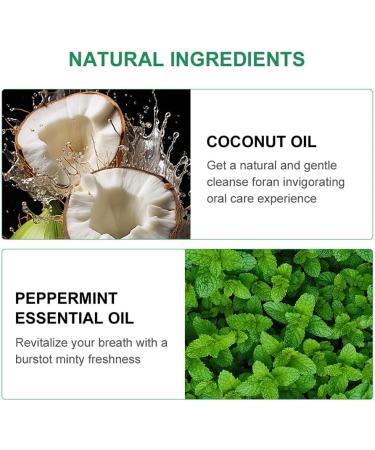 Natural Coconut Pulling Oil & Mint Mouthwash - Fresh Breath & Healthy Gums (8 Fl.Oz) - Organic Oil Pulling with Tongue Scraper - Buy Online on GoSupps.com