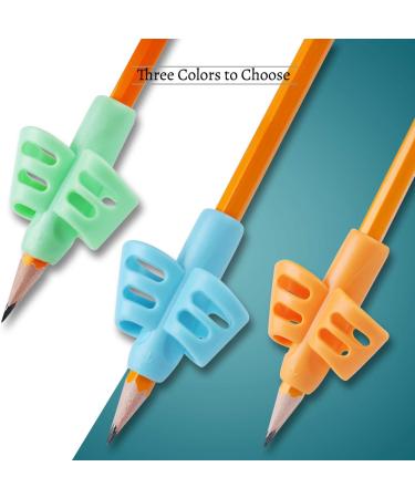 DMFly Pencil Handles for Kids - Handwriting Assistance & Posture Correction | Hollow Ventilation Design 3E Blue & Blue Orange Grip Set - Buy Online on GoSupps.com