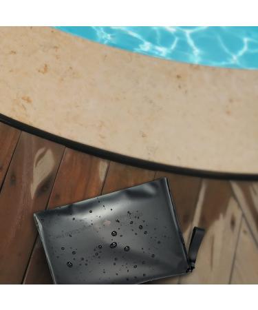 Foldable Water/Smell Proof Pouch with Watertight Zipper for Gym, Pool, Travel - Black - Buy Online on GoSupps.com