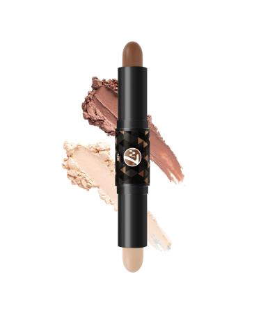 W7 Contour Stick - Double-Ended Creamy Contour & Highlight Makeup - Bronze Shape & Define Skin - Fair Fair 1 count (Pack of 1)