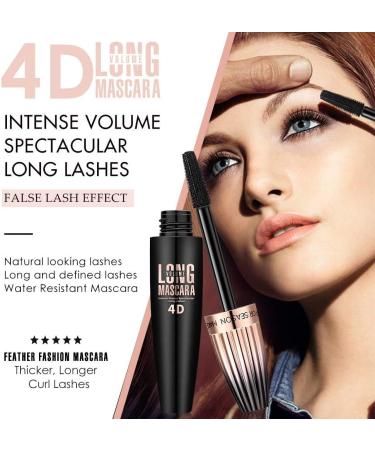Buy Waterproof 4D Silk Fiber Mascara - Volume & Length for Dense Eyelashes | International Shipping - Buy Online on GoSupps.com