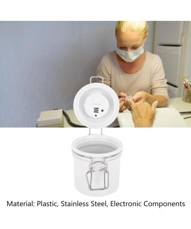 Shanrya Eyelash Glue Storage Jar Temperature Humidity Display Eyelash Glue Storage Tank 200ml Ctivated Carbon Large Capacity for Eyelash Nail Lovers (White) - Buy Online on GoSupps.com