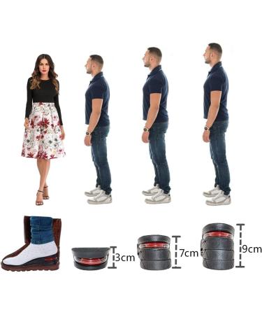 4-Layer Height Increase Insoles for Men and Women - Invisible Shoe Inserts for Taller Look - Air Cushion Heel Lifts - 3.54 Inch Boost - Buy Online on GoSupps.com