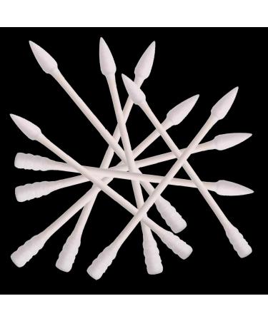 800 Pieces Cotton Swabs, Double Tipped Precision Tips Cotton Buds Spiral Head Multipurpose Safe Highly Absorbent Hygienic Cleaning Sterile Sticks (4 Packs, 200 Pcs, 1 Pack)