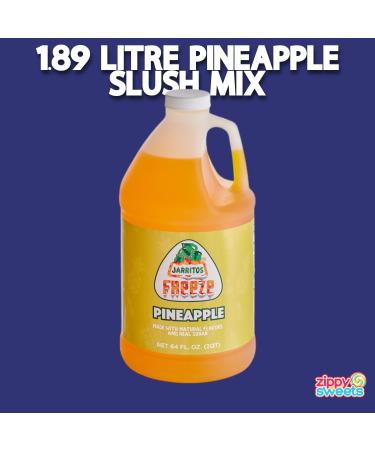 ZippySweets - Pineapple Flavour Slushie Syrup for Slushy Machine 1/2 Gallon 5:1 Concentrate for Slushie Machine Mexican Soda Flavour with Natural Flavours and Real Sugar Includes Bonus Mixing Guide - Buy Online on GoSupps.com