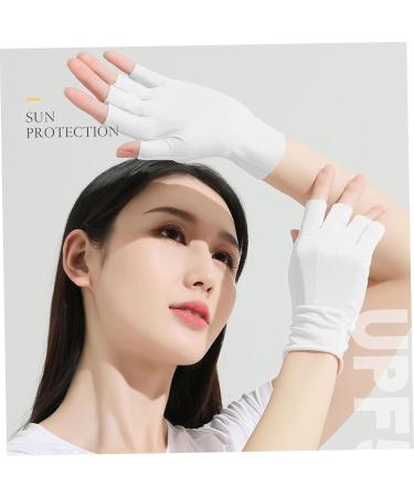 UV Gloves for Gel Nails 1 Pair Fingerless Gloves for Gel Manicures Breathable UV Protection Gloves UPF50+ UV Nail Gloves for Nail Art Skin Care Protect Hands from UV Harm White - Buy Online on GoSupps.com