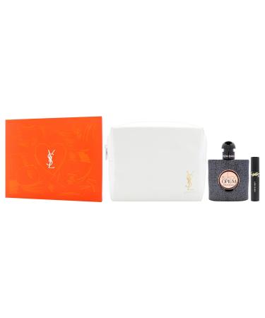 Yves Saint Laurent Black Opium for Women - 3 Pc Gift Set 1.6oz EDP Spray 0.06oz Mascara Lash Clash Pouch - Buy Online on GoSupps.com