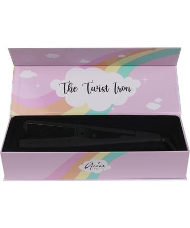 Aria Beauty Twist Iron - Dual Voltage 2-in-1 Hair Straightener & Curler | Black Tourmaline Ceramic Flat Iron with Digital Display for All Hair Types - Buy Online on GoSupps.com