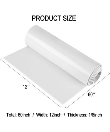 Neoprene Sponge Rubber Foam Sheet w/ Adhesive Backing - 12x60x1/8 White Foam Roll for Soundproofing, Cosplay, DIY - Gaskets, Crafts - Buy Online on GoSupps.com