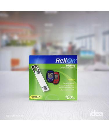 ReliOn Prime Blood Glucose Test Strips 100 Ct Bundle + Look After Your Diabetes Guide - Buy Online on GoSupps.com