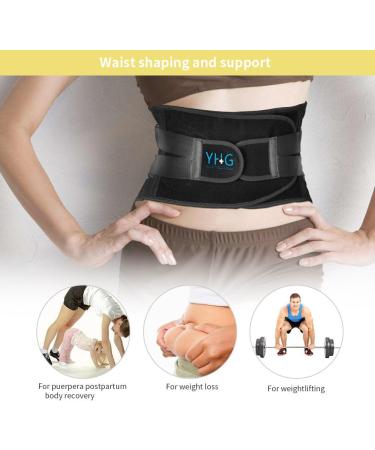 Adjustable Lumbar Brace Belt - Compression Back Support for Lower Back Pain Relief - Black L Code - Buy Online on GoSupps.com