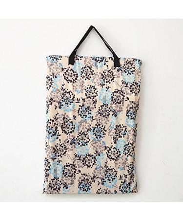 Large Hanging Wet/Dry Cloth Diaper Pail Bag - Silver Foliage Design | Reusable Diapers/Laundry - Buy Online on GoSupps.com
