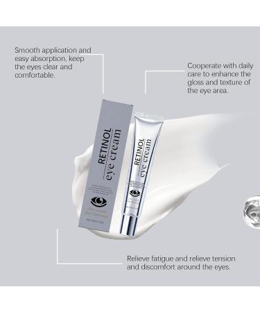  Hengxuan Retinol Eye Cream For Dark Circles And Puffiness - Gentle Anti-Aging Eye Treatment With Moisturizing Firming And Brightening Serum For Wrinkles Lines And Goose Feet (4) - Buy Online on GoSupps.com
