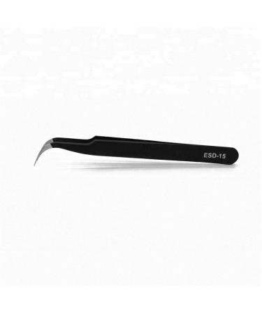 Anti-static Stainless Steel ESD15 Tweezers for Personal Care - Eyebrow/Eyelash Precision - Buy Online on GoSupps.com