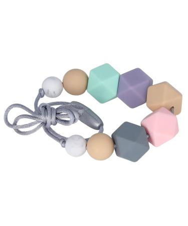 Baby Teething Chew - Safe Silicone Teether Necklace - Vibrant Colors - Portable - Type 3 - Buy Online on GoSupps.com