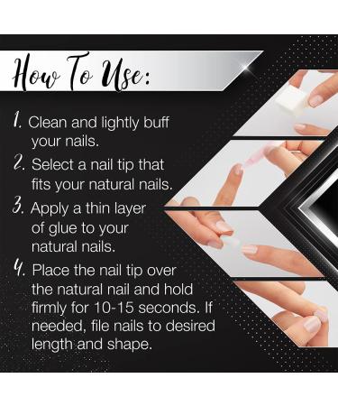 Buy Ardell Nail Addict - Natural Style Artificial Nails | Salon Quality Nail Tips for Home Use (Natural Squared) - Fast International Shipping - Buy Online on GoSupps.com