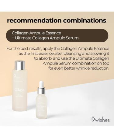 9wishes Collagen Ampule Essence Toner 5.1 Fl. Oz - Anti-Aging Hydrating Formula for Radiant Skin Reduces Wrinkles & Dryness - Buy Online on GoSupps.com
