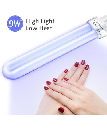 SEWACC 4pcs Replacement 9 365nm Lamp Bulb Tube Nail UV Lamp Tube UV Led Nail Lamp Tube for Nail Art Dryer UV Lamp Light - Buy Online on GoSupps.com