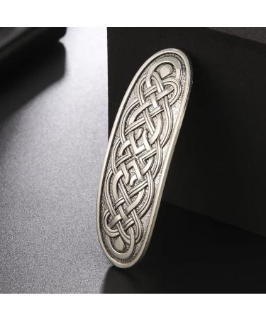 Amaxer Viking Gold Silver Barrettes - Celtic Knot Hair Clips for Women and Girls - Vintage French Hair Accessories for Thick and Thin Hair - Buy Online on GoSupps.com