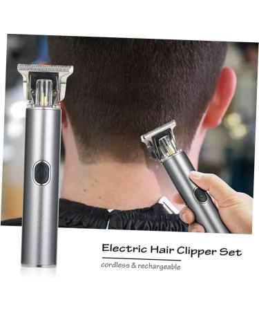 Beaupretty Rechargeable Electric Shaver & Hair Grooming Kit for Men - Special Carving Clippers & Fabric Shaver 14.7x2.4cm Silver - Buy Online on GoSupps.com