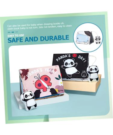 IFANLANDOR Panda Desk Calendar Cloth Book - Baby Mirror Toy and Puzzle Books for Babies 0-6 Months - Children's Animal Cognition Book - Handcrafted Cloth Baby Books and Toys - Buy Online on GoSupps.com