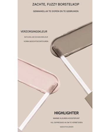 Fruusv Highlighter Pencil 2X MultiUse Liquid Contouring Stick Effective Brightening Effect Cosmetics Pencil Brightener Luminous Glow for Cheekbones Eyeshadow Nose Mouth - Buy Online on GoSupps.com