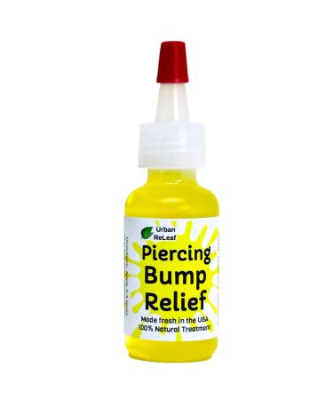 Urban ReLeaf Piercing Bump Relief with Easy Dropper ! Heal, Shrink, Remove Keloids & Bumps. Made Fresh in USA! Natural Aftercare Treatment. Ears, Nose, Nipples, Facial, Body Areas. Gentle Soothing