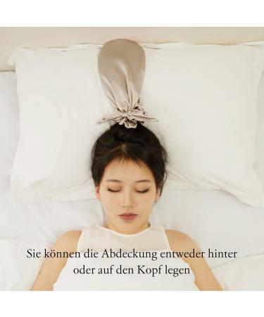 Lilysilk 100% Silk Sleeping Hat & Scrunchies - 2-in-1 Hair Tie for Long Hair - Adjustable Bright Coffee - Buy Online on GoSupps.com