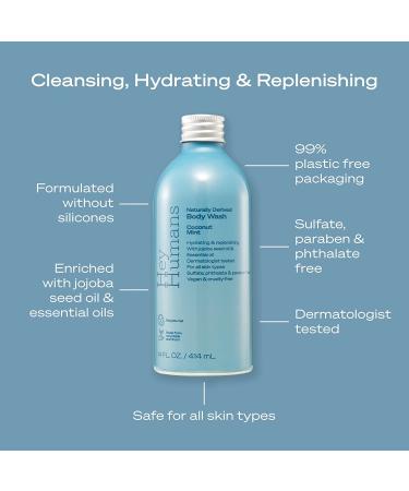 HEY HUMANS Body Wash Cedarwood Sage + Lavender Vanilla + Coconut Mint 14 Fl Oz (Variety Pack) - Buy Online on GoSupps.com