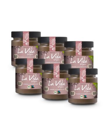 Brinkers La Vida Vegan Mandel and Schoko |6 x 200g |Dard melting chocolate almond spread |Gluten -Free & Vegan Mandel & Schoko 6 x 200g