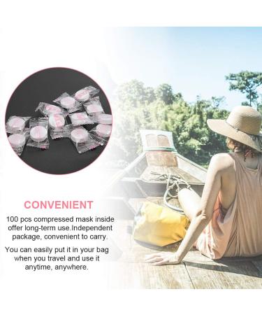 100 Pcs Compress Facial Masks - DIY Skin Care Non-Woven Fiber Paper Masks for Hydration & Rejuvenation - Buy Online on GoSupps.com