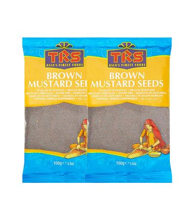 TRS Mustard Seeds | 100G | Mustard Seeds for Cooking |Perfect for Pickling and Spice Blends |Gluten Friendly | Non-GMO | Vegan | Indian Origin (Pack of 2)