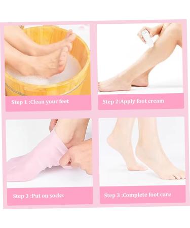 Silicone Socks for Dry Cracked Feet Women Foot Care 3 Pairs Soft Moisturizing Socks Anti Slip Women Spa Pedicure Gel Socks Aloe Sock for Softening Rough Skin - Buy Online on GoSupps.com