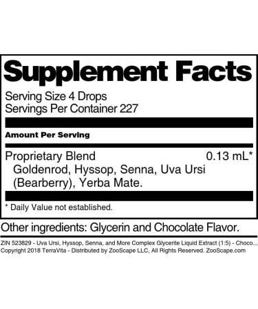 Terravita Urinary Tract Maintenance Complex - Chocolate Flavored Glycerite Liquid Extract (1 oz) - Buy Internationally - Buy Online on GoSupps.com