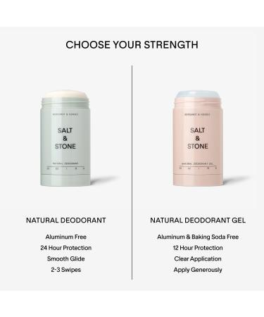 SALT & STONE Deodorant | Extra Strength Natural Deodorant for Women & Men | Aluminum Free with Seaweed Extracts Shea Butter & Probiotics | Free From Parabens Sulfates & Phthalates (2.6 oz) Bergamot & Hinoki 2.6 Ounce (Pack of 1) - Buy Online on GoSupps.com