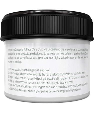 Vegan Peppermint Shaving Cream for Men - Gentleman's Face Care Club - 150ml Pot - Buy Online on GoSupps.com