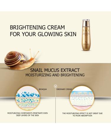 BIOAQUA Repair Snail Mucus Cream Moisturizing Skin Smooth Hydrate Wonderful Vitality 130 ml/4.57fl.oz 4.57 Fl Oz (Pack of 1) - Buy Online on GoSupps.com