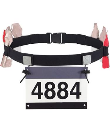 Elite Running Number Belt - Elastic Gel & Reflective Strip for Runners Cyclists & Triathletes - Optimal Comfort for Race Day - Buy Online on GoSupps.com