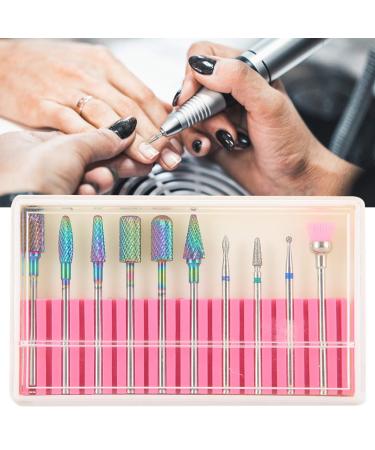 Professional Manicure Drill Set - Stainless Steel Nail Lathe with 10 Art Grinding Heads for Dead Skin & Polishing - Buy Online on GoSupps.com