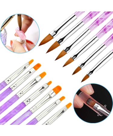 Buy Ebanku 14 PCs Professional Nail Brush Set for Gel & Acrylic Nail Art - International Shipping Available - Buy Online on GoSupps.com