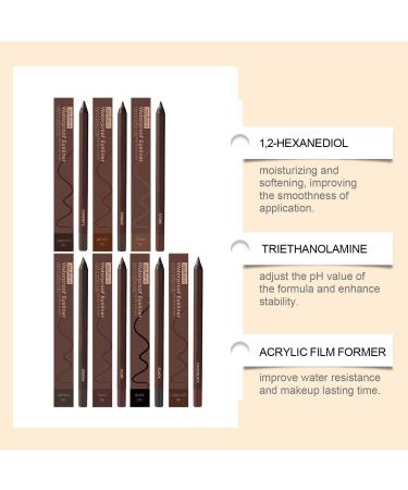  Xifyjus Beyonddraw Eyeliner Pencil Waterproof Plum 24 Hr Waterproof Eyeliner Duo Sharpenable 2 in 1 Persona Eye Pencil No Smudging Fading Smooth and Easy to Color Creat a Perfect Look(D+E+F) - Buy Online on GoSupps.com
