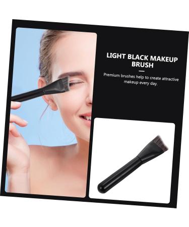 1 Pc 3D Contouring Makeup Brush - Black Foundation Brush with Wooden Handle | International Shipping Available - Buy Online on GoSupps.com