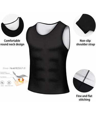Zalati Men's Training Vest - Water-Repellent Sauna Tank Top & Neoprene Shapewear - XXL Workout Corset Shirt - Buy Online on GoSupps.com