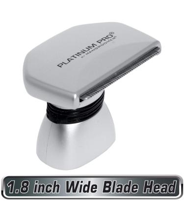 MANGROOMER Platinum Pro Back Hair Shaver - Complete Attachment Head Shock Absorber Neck & 1.8" Blade Design for Effortless Grooming - Buy Online on GoSupps.com