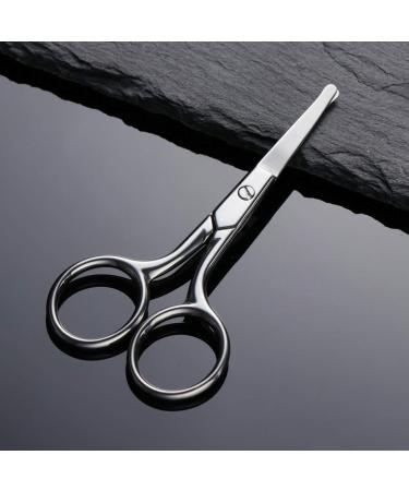 Premium Tip Mustache Shears & Beard Scissors | Facial Hair Trimming & Nose Hair Cutter | Steel Rounded Eyelash & Cosmetic Tools - International Shipping - Buy Online on GoSupps.com