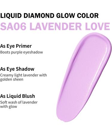 Oulac Liquid Eyeshadow Satin Finish - Multi-Use Purple Eyeshadow Primer & Liquid Blush | Blendable Smooth Eye Make-up Crease-Resistant Non-Greasy Vegan Cruelty-Free Lavender Love (SA06) - Buy Online on GoSupps.com