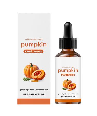 Pumpkin Oil Hair Growth Oil Scalp Care Liquid Drops Promotes Thickness and Nourishment Portable Convenient Packaging 30ml for Damaged Hair Travel and Home Use